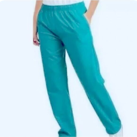 🔥Carols Scrubs Ladies Teal Blue Green Bottom only Size Large Drawstring pants - Picture 1 of 13